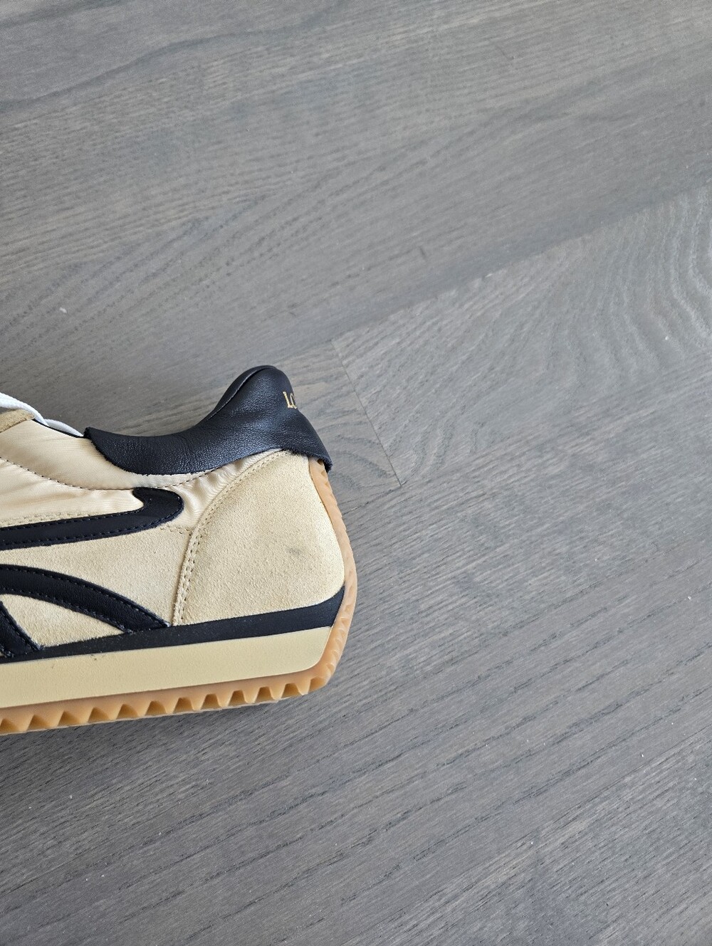 $890 LOEWE Flow Runner 2.0 Suede Nylon Sneakers Beige EU 45 US 12 BNIB - Picture 14 of 15